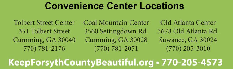 Convenience center information